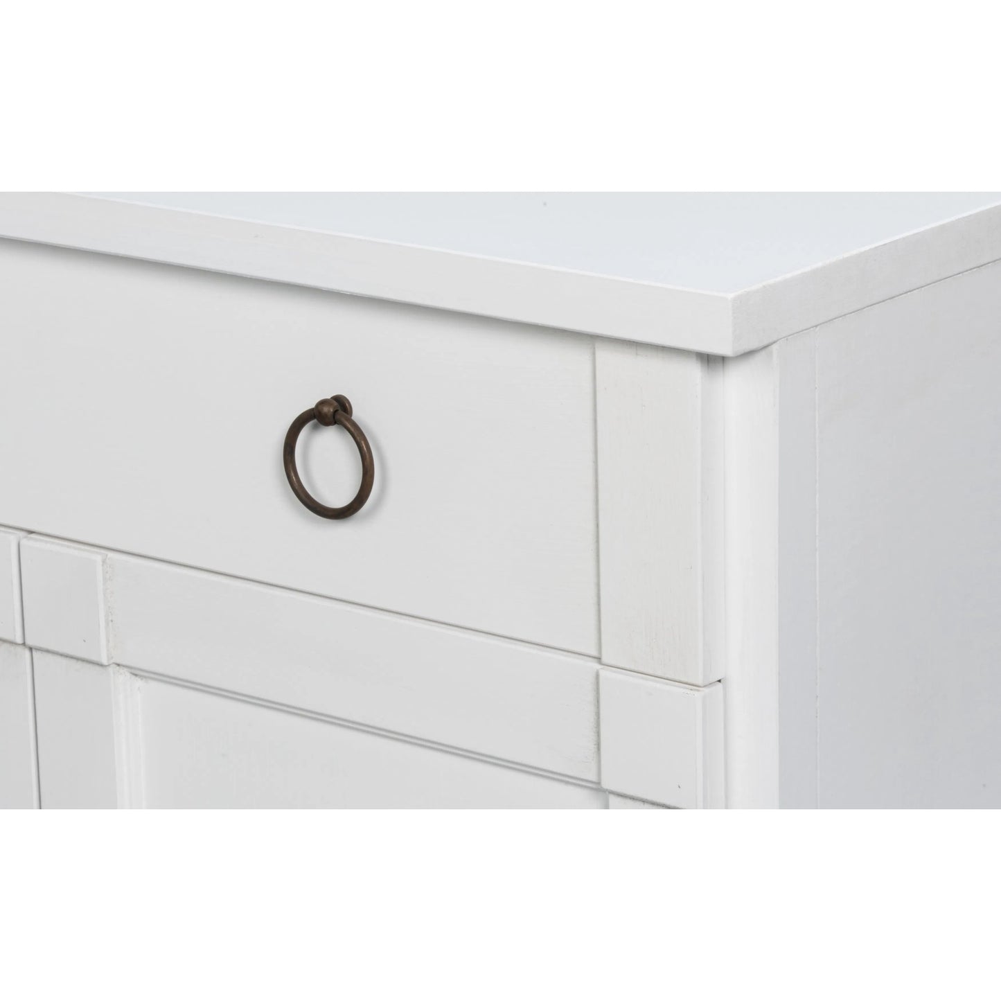 004 SI-2534639 | Closeup | Center Media Base by Sarreid Ltd. in white and center media base. Made from unique in a unique style.