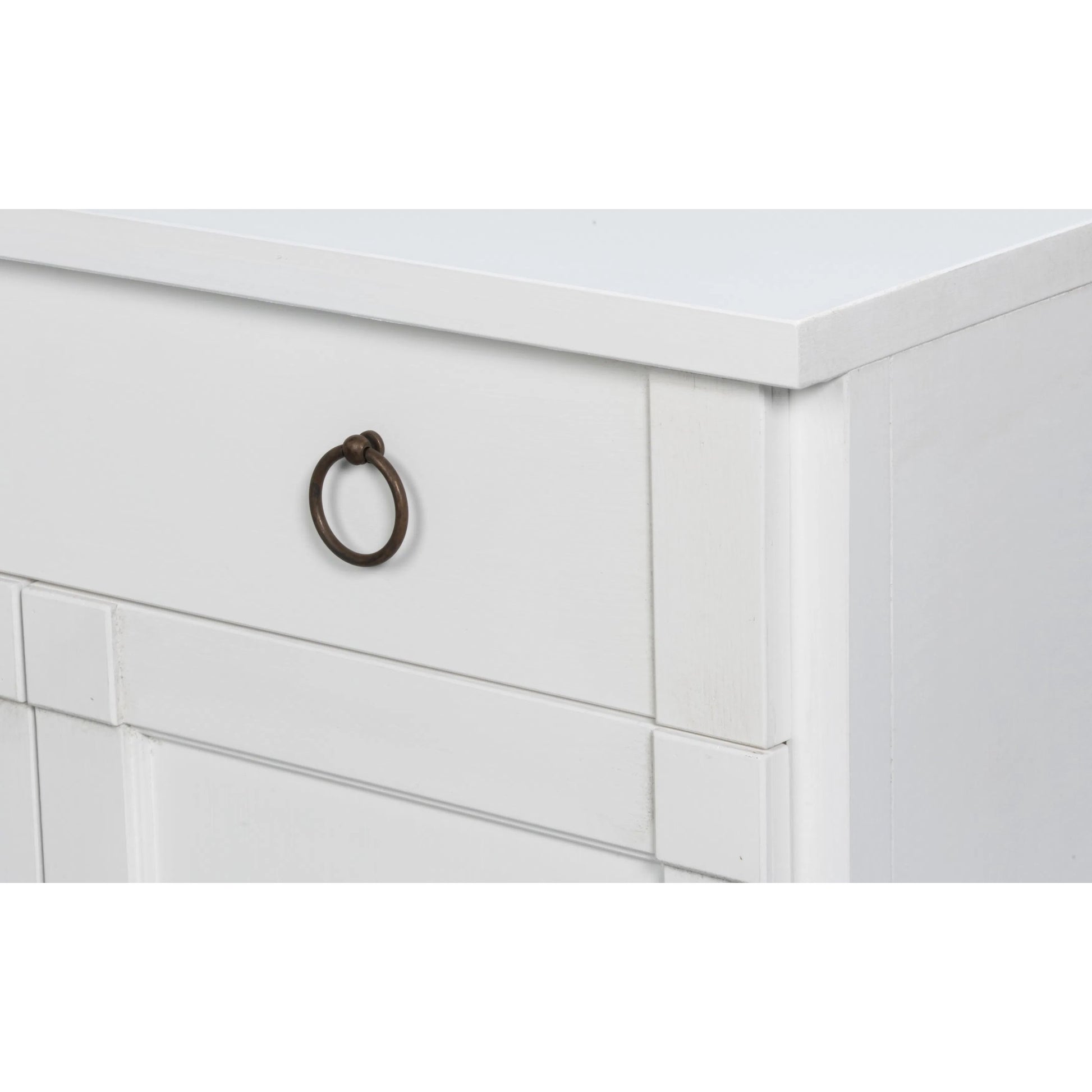 Center Media Base by Sarreid Ltd. in white and center media base. Made from unique in a unique style.