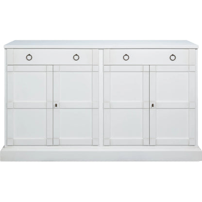 Center Media Base by Sarreid Ltd. in white and center media base. Made from unique in a unique style.