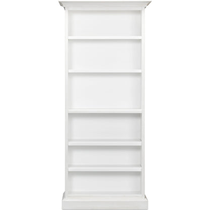 Open Shelf Bookcase by Sarreid Ltd. in cortina white. Made from solid pine in a cottage & farmhouse style.