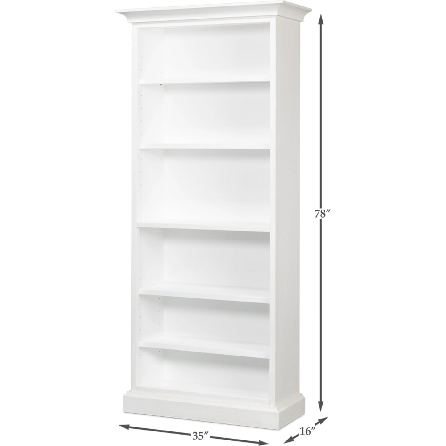 007 SI-1998665 | Additional Silo | Open Shelf Bookcase by Sarreid Ltd. in cortina white. Made from solid pine in a cottage & farmhouse style.