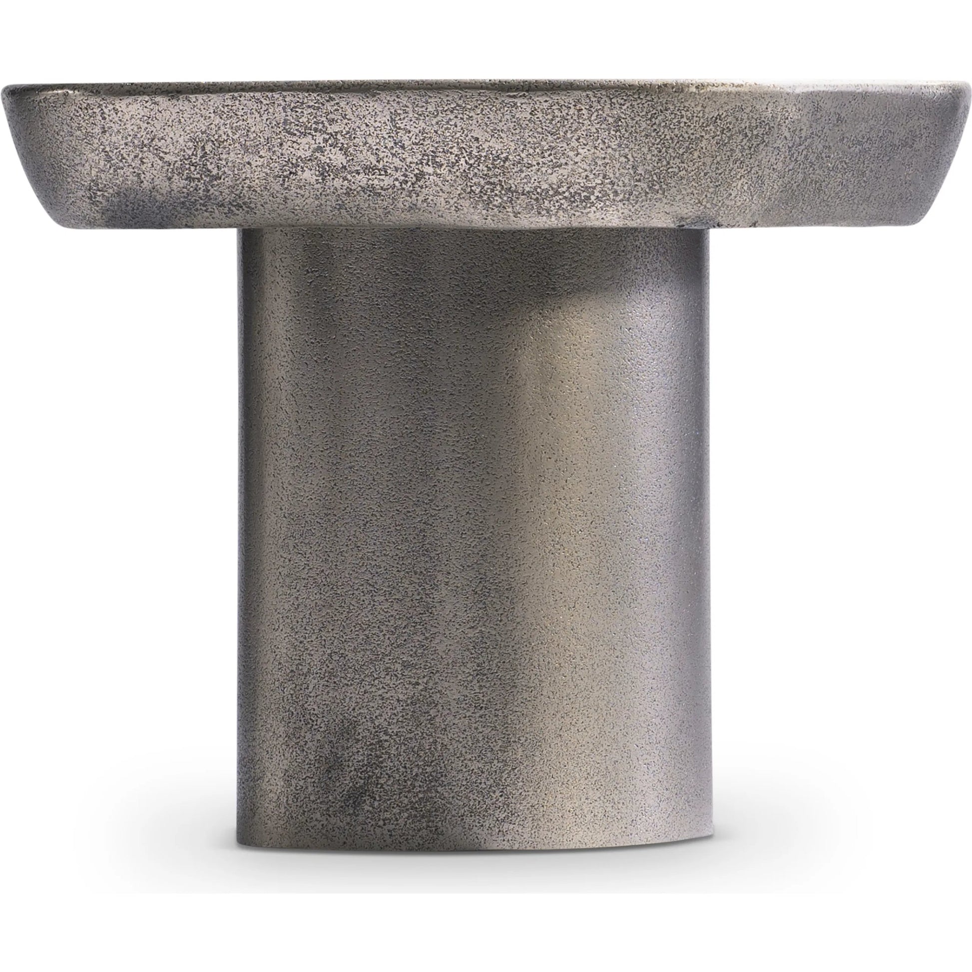 Clawson Cocktail Table by Bernhardt in graphite. Made from aluminum in a modern style.