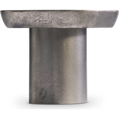 Clawson Cocktail Table by Bernhardt in graphite. Made from aluminum in a modern style.