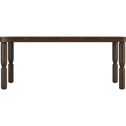 Verge Rectangular Dining Table by A.R.T. Furniture in handcrated walnut. Made from poplar, parawood solids, walnut veneer in a traditional style.