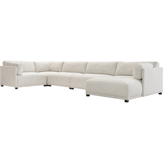Loft Parker 5-PIECE Fabric Sectional by Bernhardt in white, cream. Made from fabric in a unique style.