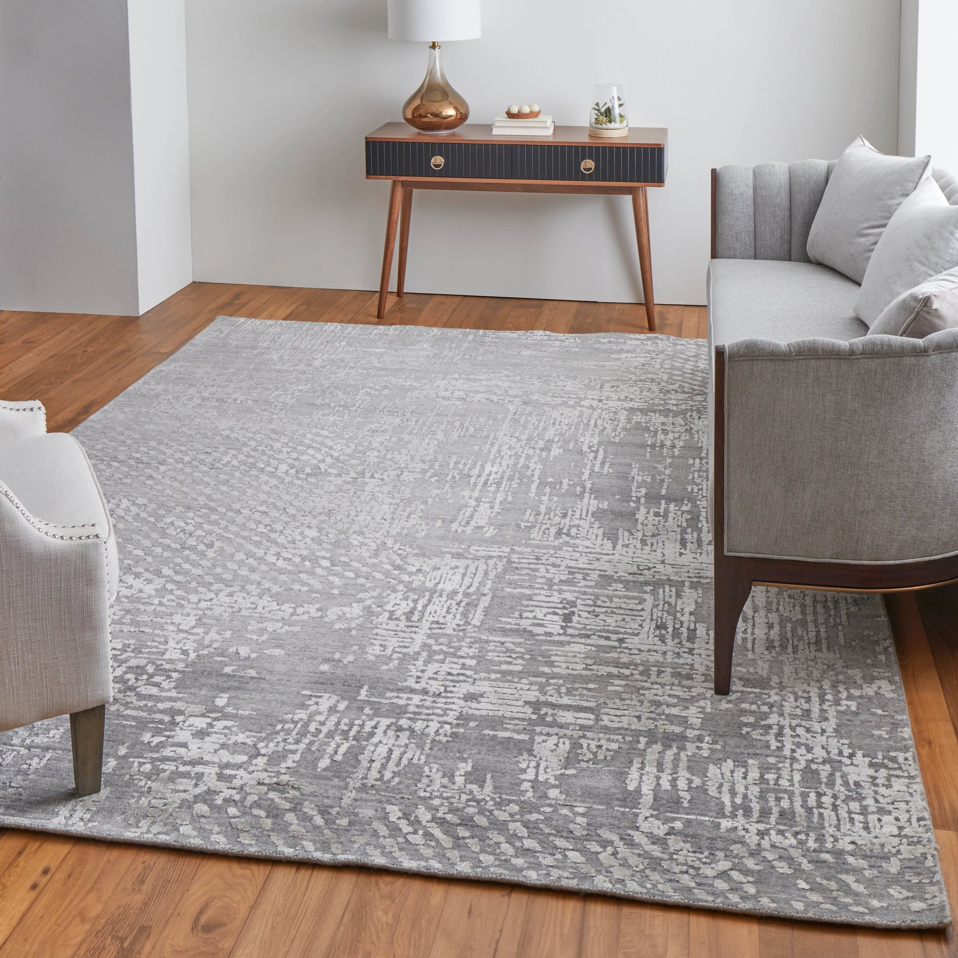 Eastfield Rug - 69A9F by Feizy in gray. Made from wool, viscose in a unique style.