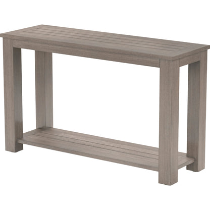 Laguna Outdoor Sofa Table by Sunset West in driftwood. Made from aluminum in a modern style.