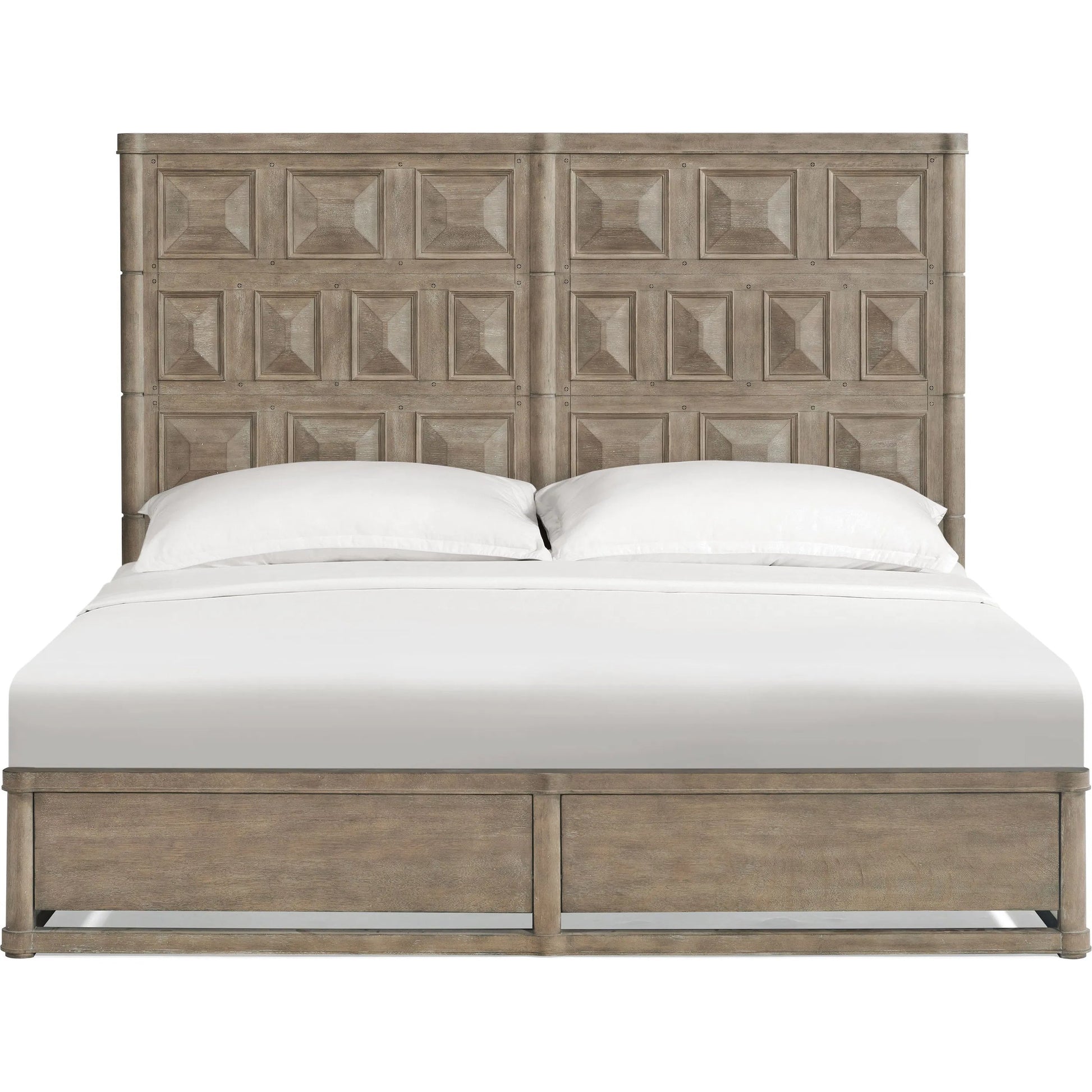 Reforma Panel Bed by A.R.T. Furniture in tapenade. Made from parawood solids, random match flaky oak veneers in a traditional style.