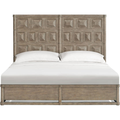 Reforma Panel Bed by A.R.T. Furniture in tapenade. Made from parawood solids, random match flaky oak veneers in a traditional style.