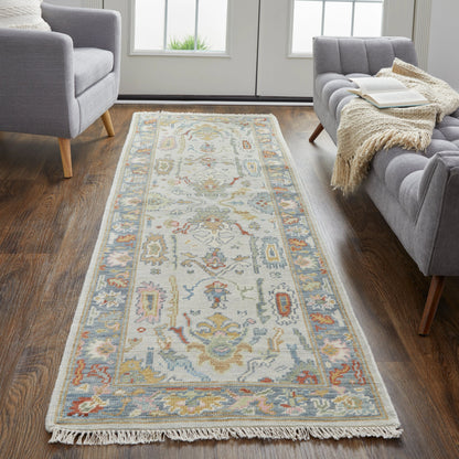 Karina Traditional Persian Rug - 6794F by Feizy in blue, gray, gold. Made from wool in a unique style.