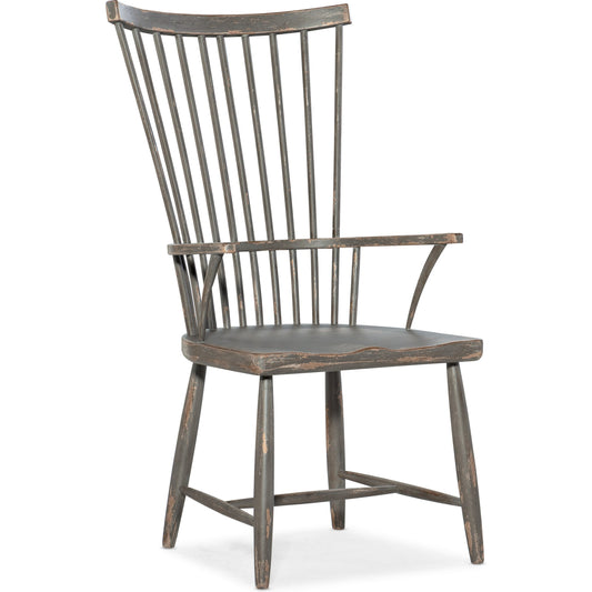 Marzano Windsor Arm Chair (Set of 2) by Hooker Furniture in pottery. Made from hardwoods in a cottage & farmhouse style.