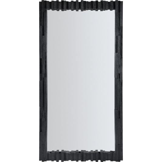 Chapman Shou Sugi Ban Floor Mirror by Hooker Furniture in charred black. Made from new zealand pine with mirror in a modern style.