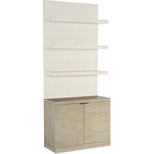 Cascade Bookcase Base by Hooker Furniture in terrain. Made from oak veneers in a modern style.