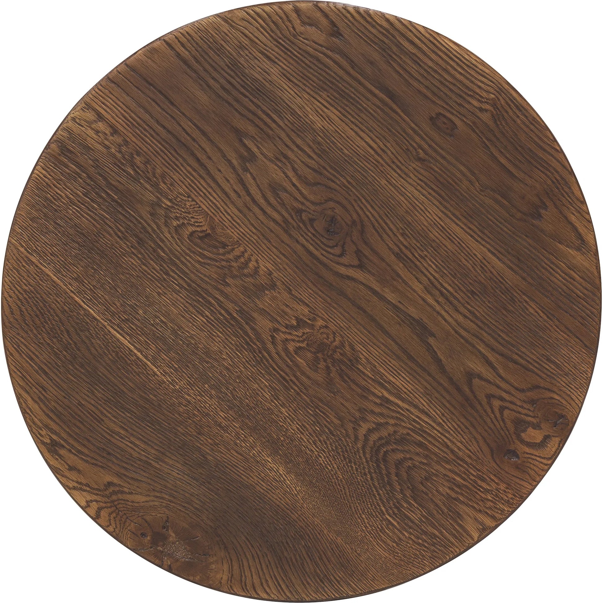 Driftwood Round End Table by Hooker Furniture. Made from unique in a transitional style.
