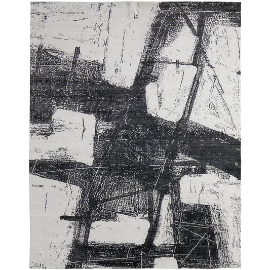 Coda Rug - 8927F by Feizy in black, white. Made from wool, viscose in a unique style.