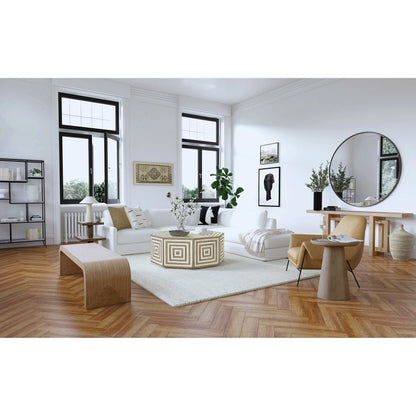 Commerce & Market Modern Console by Hooker Furniture in light wood. Made from clean acacia solids in a coastal style.