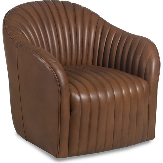 Elias Channel Back Swivel Chair by Maitland-Smith. Made from unique in a transitional style.