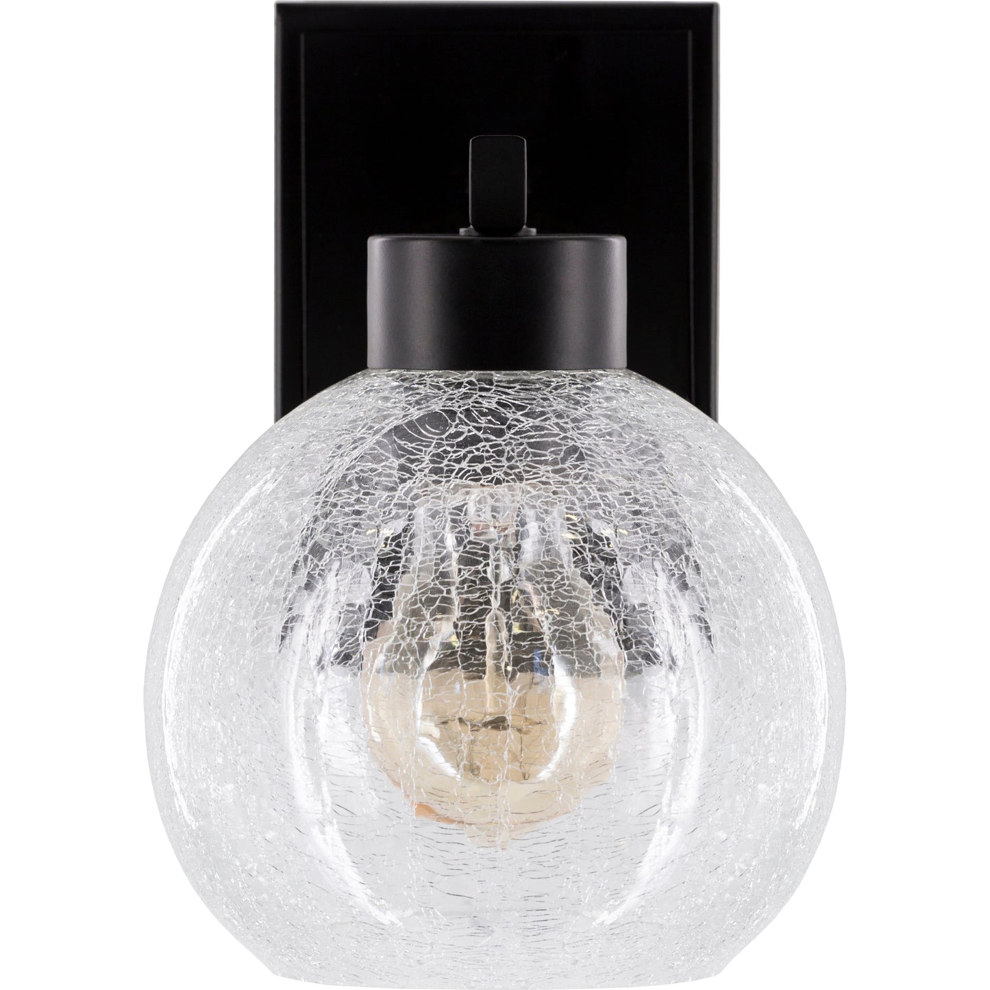 001 SI-1888953 | Additional Silo | Praed Indoor/Outdoor Wall Sconce by Surya in black, clear and paintedpowder coatedcrackle. Made from glass, metal in a transitional style.