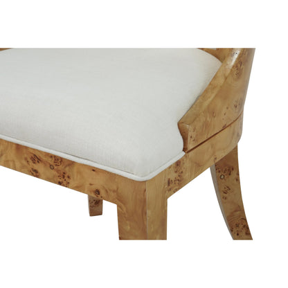 Rafferty Curved Back Wooden Dining Chair by Worlds Away. Made from solid wood in a modern style.
