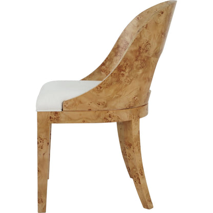 Rafferty Curved Back Wooden Dining Chair by Worlds Away. Made from solid wood in a modern style.