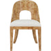Rafferty Curved Back Wooden Dining Chair by Worlds Away. Made from solid wood in a modern style.