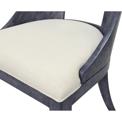 Rafferty Curved Back Wooden Dining Chair by Worlds Away. Made from solid wood in a modern style.