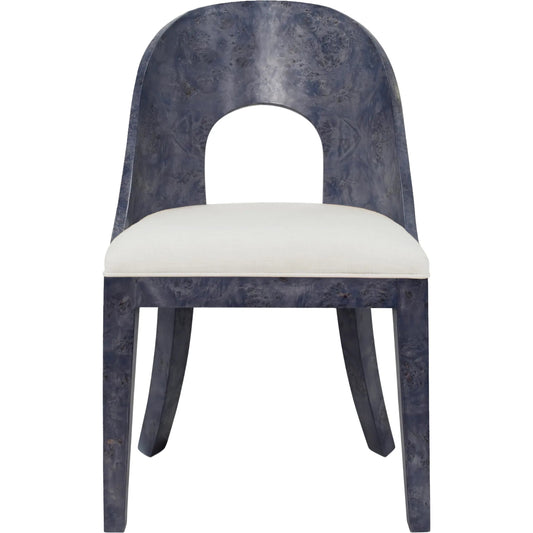 Rafferty Curved Back Wooden Dining Chair by Worlds Away. Made from solid wood in a unique style.