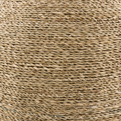 Raine Basket by Surya in natural and lacquered. Made from paper, seagrass in a unique style.