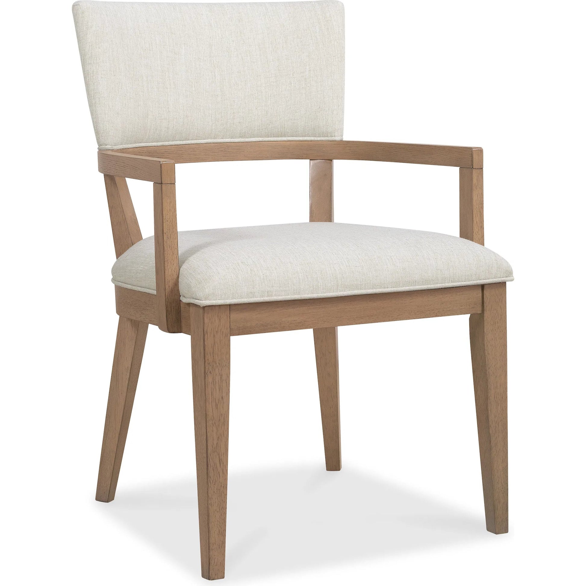 Sonnet Upholstered Dining Chair by Hooker Furniture in beige and wren. Made from 92% polyester, 8% linen in a transitional style.