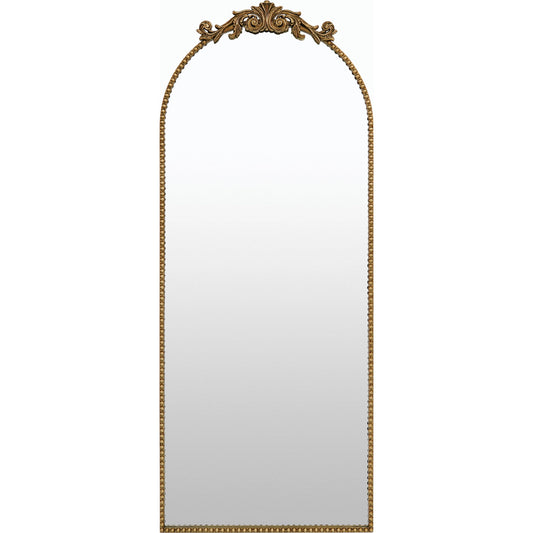 Aarlen Full Length Mirror by Surya in frame: gold and antiqued. Made from iron in a traditional style.