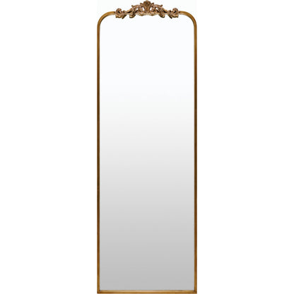Aarlen Full Length Mirror by Surya in gold and antiqued. Made from iron in a traditional style.
