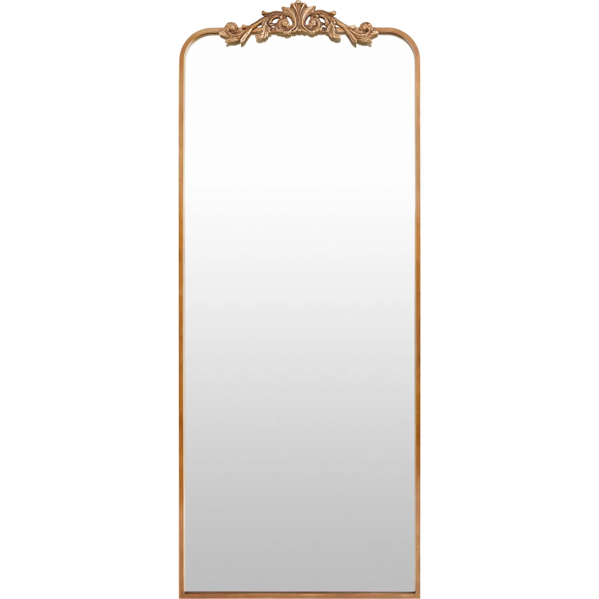 Aarlen Full Length Mirror by Surya in gold and antiqued. Made from iron in a traditional style.