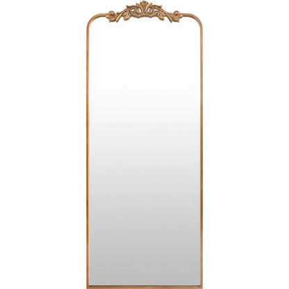 Aarlen Full Length Mirror by Surya in gold and antiqued. Made from iron in a traditional style.