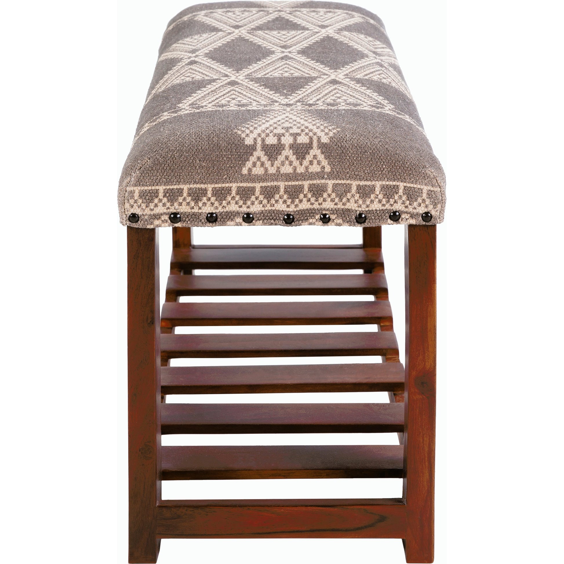 Asmara - 25291 by Livabliss in medium gray, beige and polished. Made from cotton, wood in a eclectic & global style.