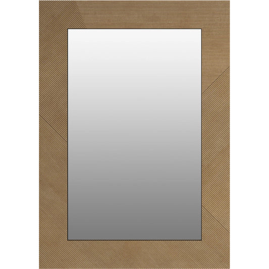 Loft Rectangular Beaded Mirror by A.R.T. Furniture in natural maple. Made from poplar, rubberwood, figured maple veneer in a unique style.