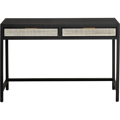 Rattan Desk by LH Imports. Made from oak, oak veneer, wicker, metal in a modern style.