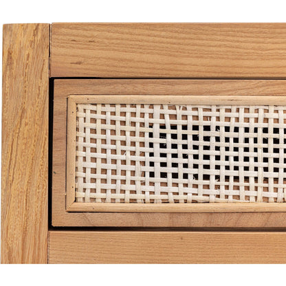 Rattan Desk by LH Imports. Made from oak, oak veneer, wicker, metal in a modern style.