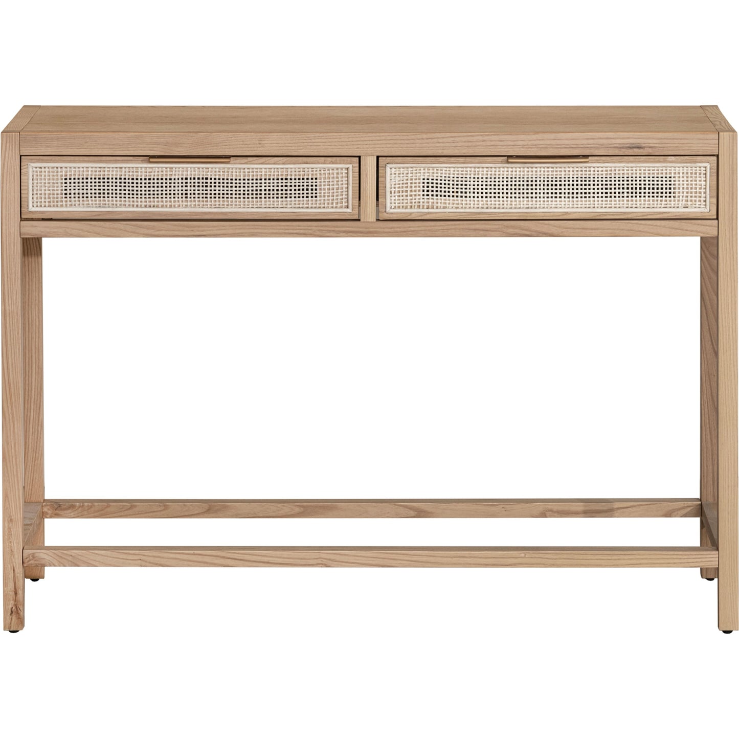 006 SI-2004393 | Additional Silo | Rattan Console Table by LH Imports in natural and natural, brass. Made from oak, oak veneer, wicker, metal in a modern style.