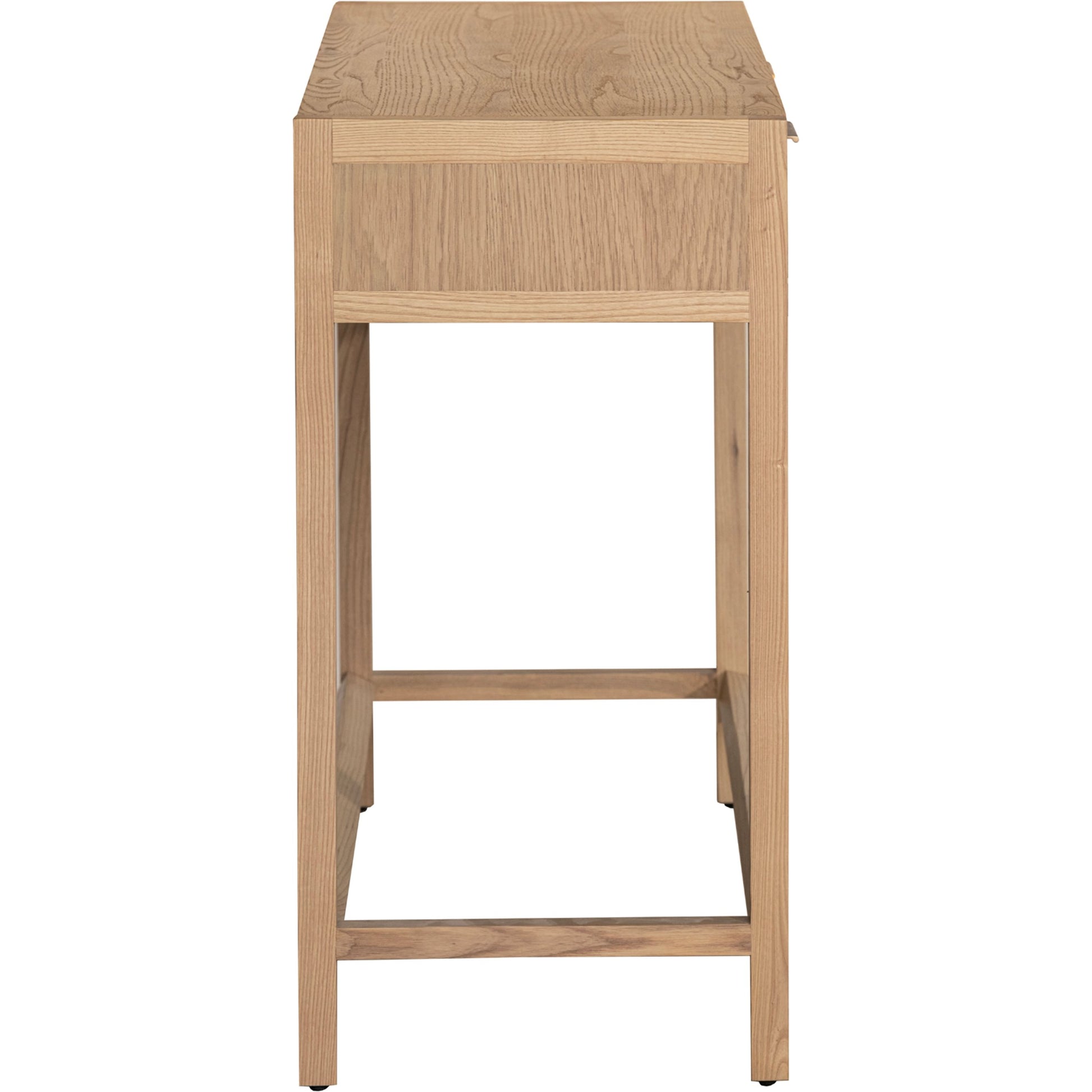 Rattan Console Table by LH Imports in natural and natural, brass. Made from oak, oak veneer, wicker, metal in a modern style.