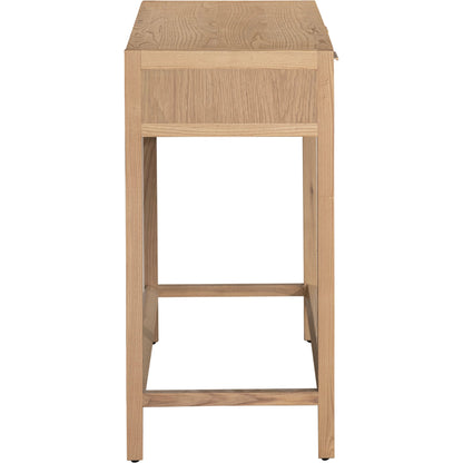 Rattan Console Table by LH Imports in natural and natural, brass. Made from oak, oak veneer, wicker, metal in a modern style.