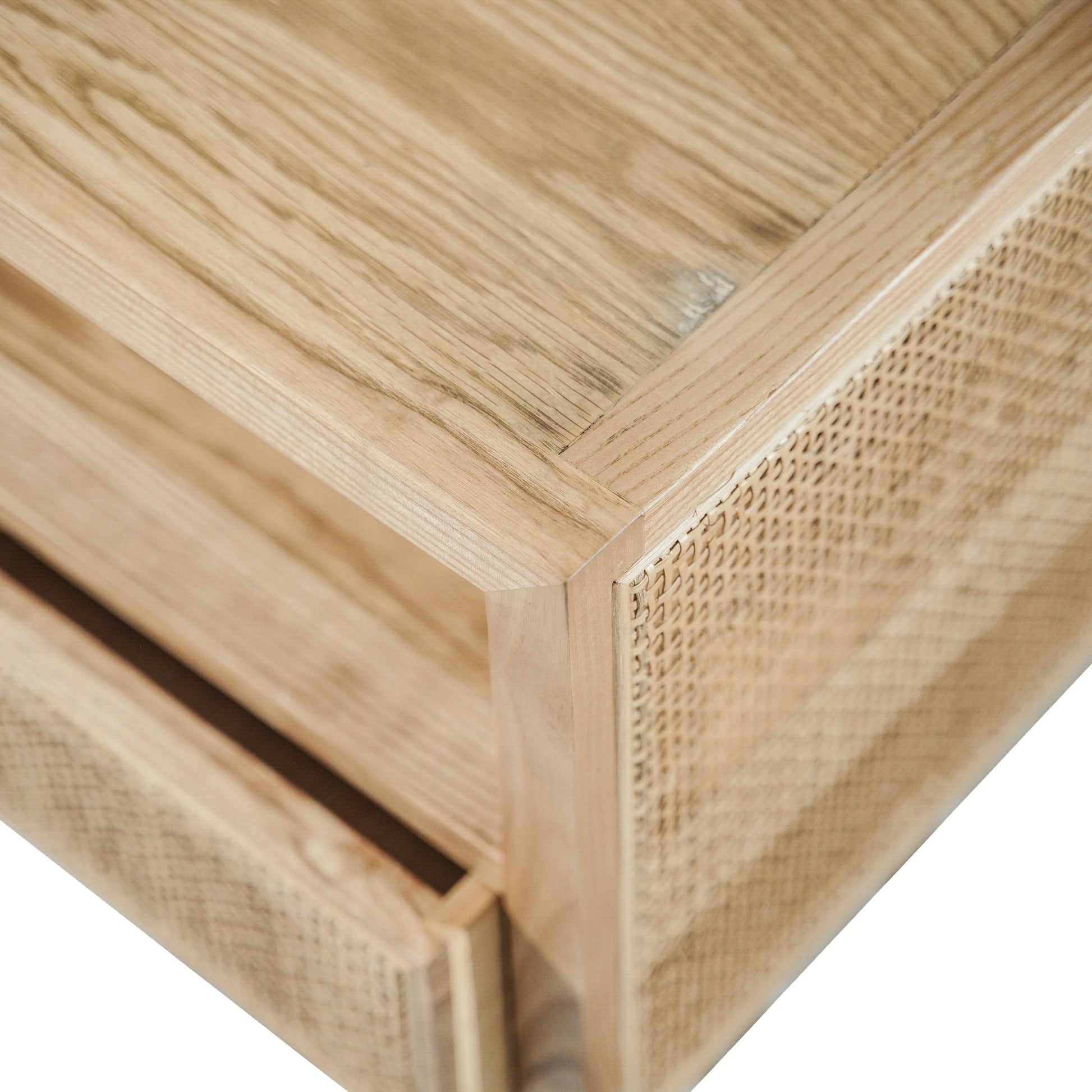 Rattan Coffee Table by LH Imports in natural and natural, brass. Made from oak, oak veneer, wicker, metal in a modern style.