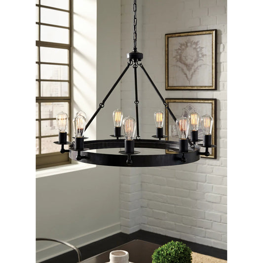 Ravenwood Manor Nine Light Chandelier by Visual Comfort & Co. in stardust. Made from steel in a unique style.
