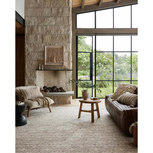 Raven RAV-03 Rug by Loloi in dove, ivory. Made from wool, polyester, cotton in a unique style.