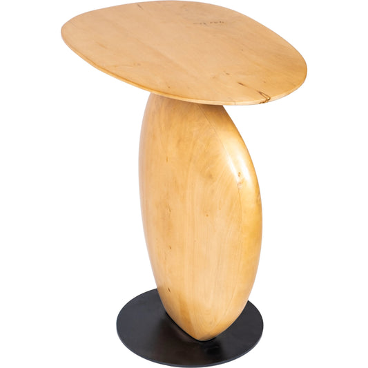 Ravi End Table by Surya in powder coated, lacquered. Made from top: mango wood, base: metal in a modern style.