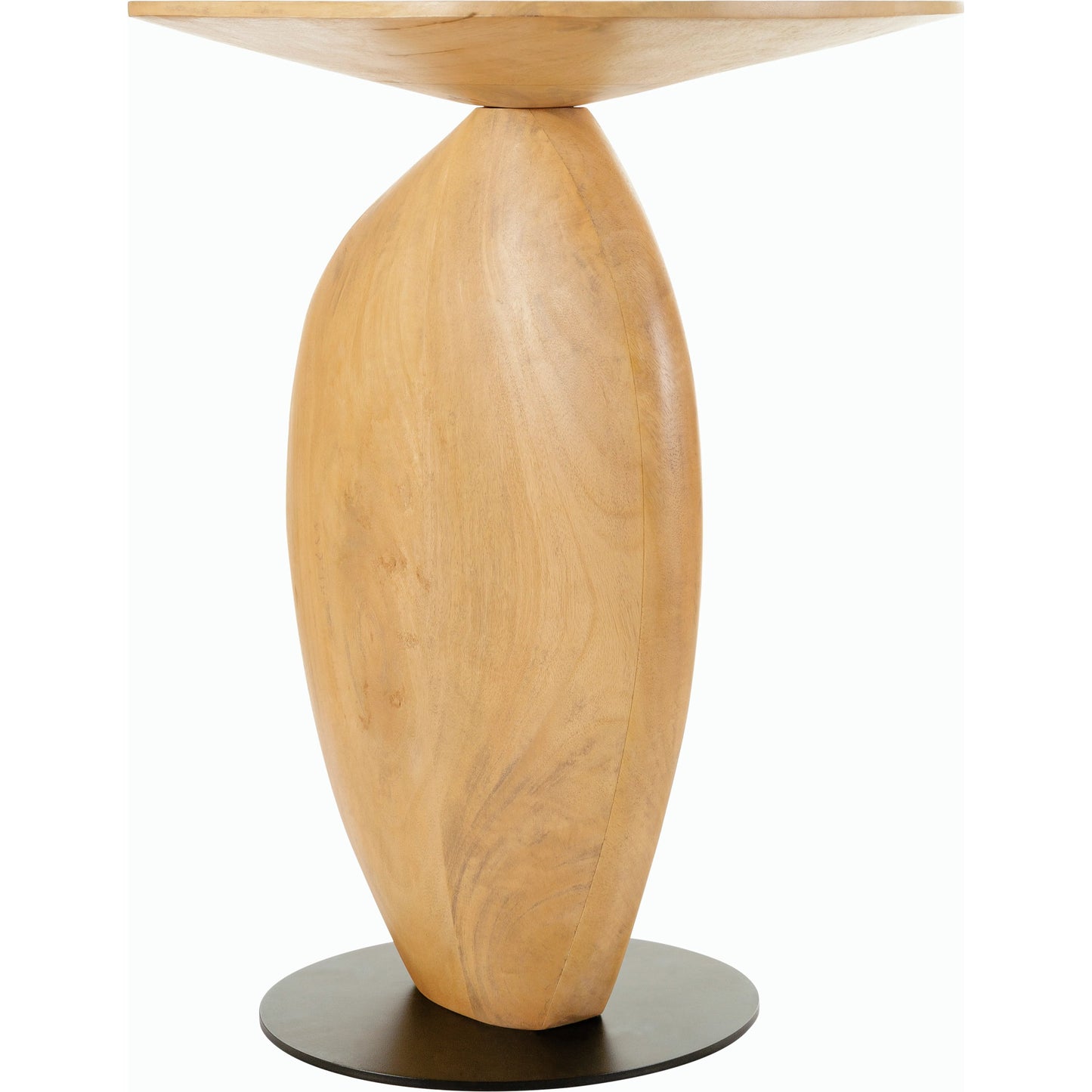 003 SI-2133364 | Closeup | Ravi End Table by Surya in powder coated, lacquered. Made from top: mango wood, base: metal in a modern style.