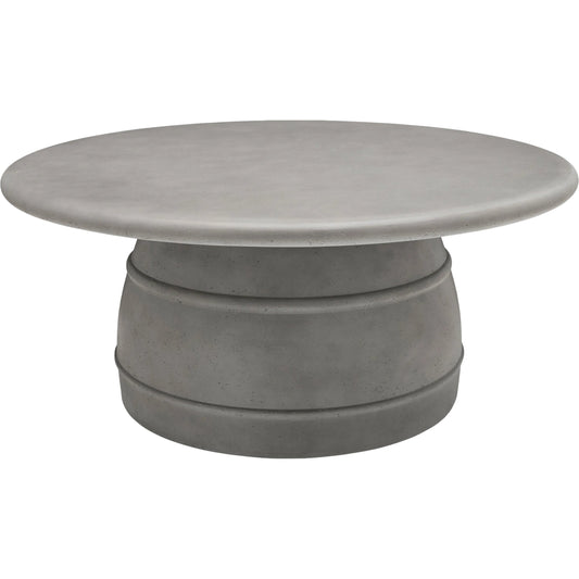 Ravenna Coffee Table by Surya in light gray. Made from concrete, cement in a transitional style.