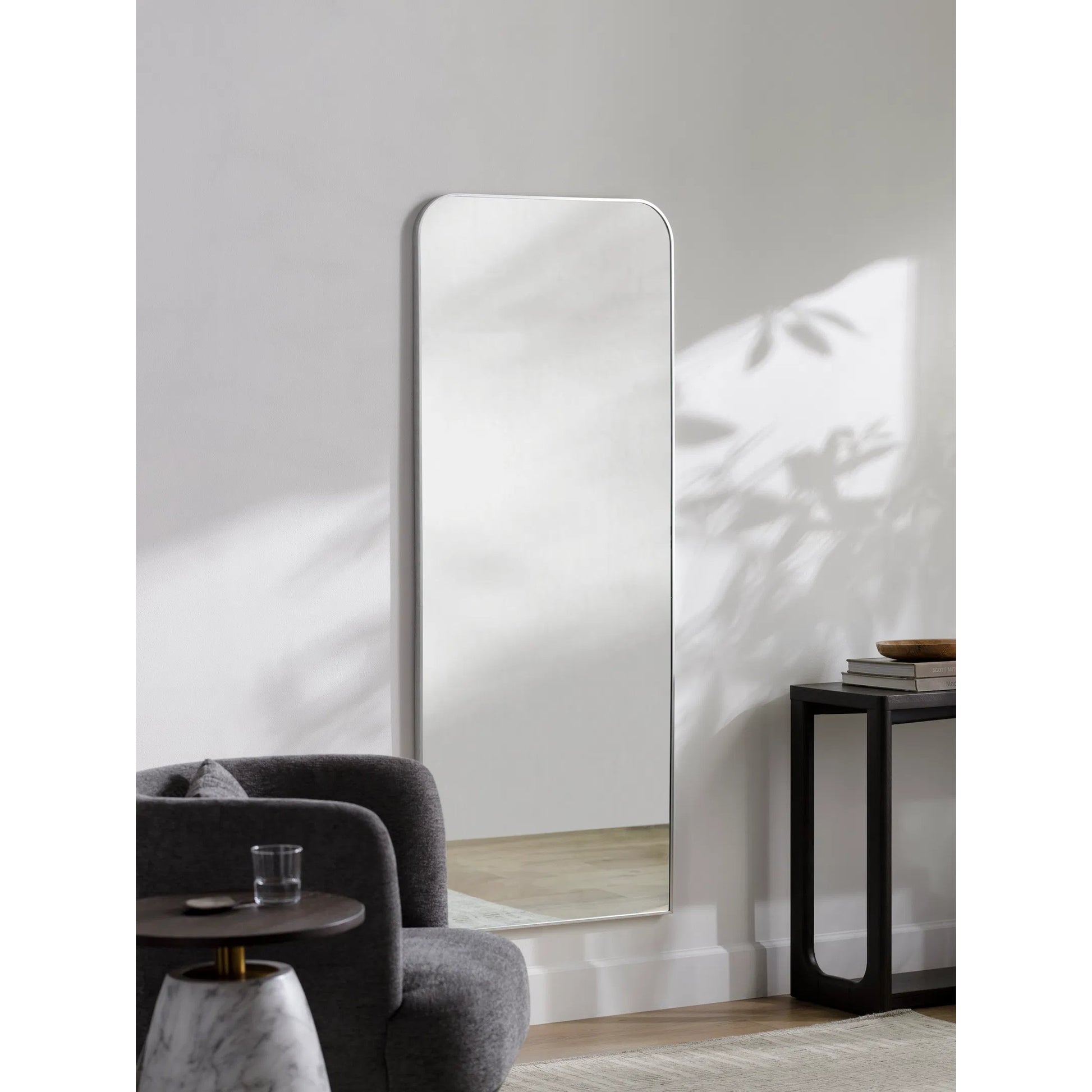 Aranya Floor Mirror - 32130 by Livabliss. Made from aluminum in a transitional style.