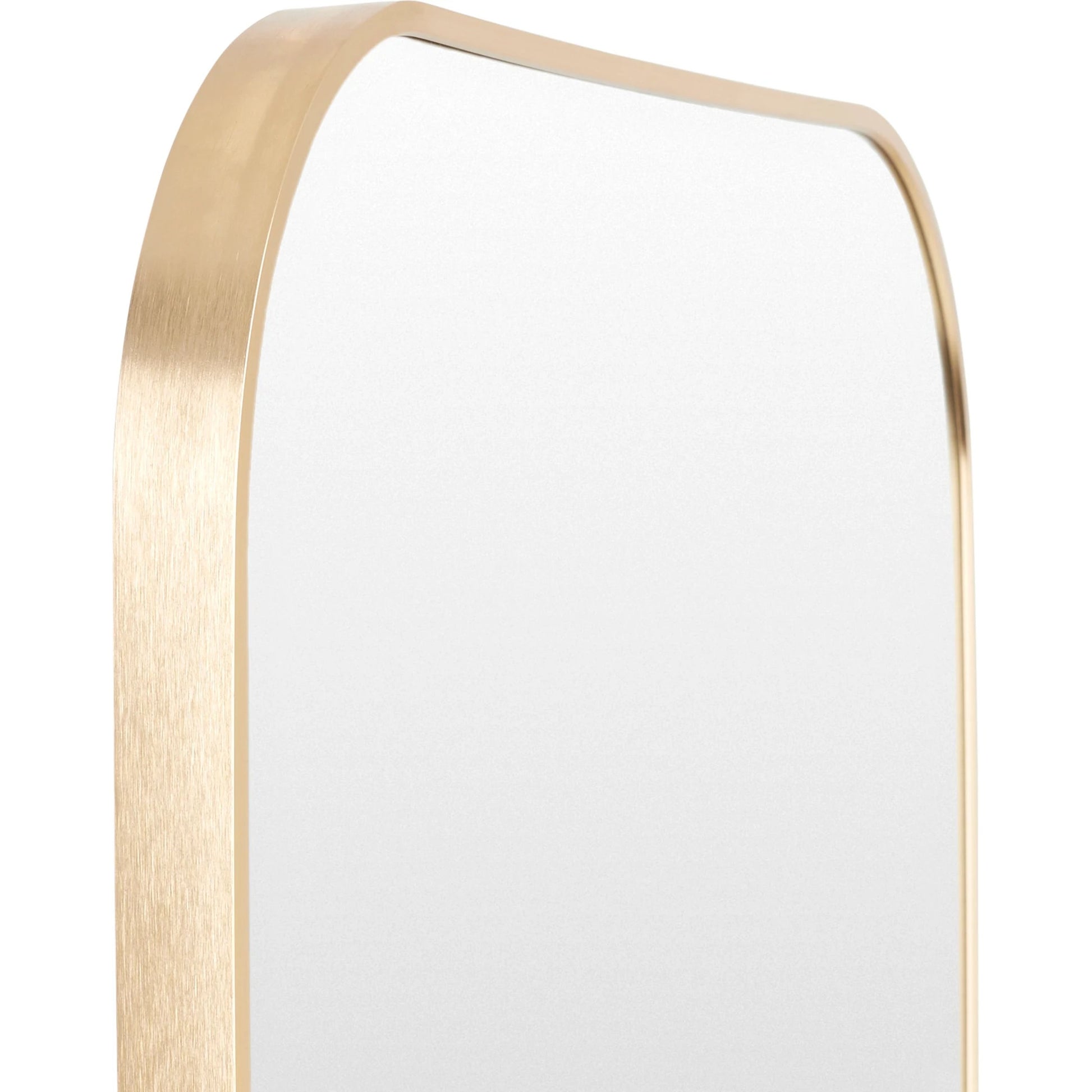 Aranya Oval Mirror - 525171 by Livabliss in brushed gold. Made from frame: aluminum in a modern style.