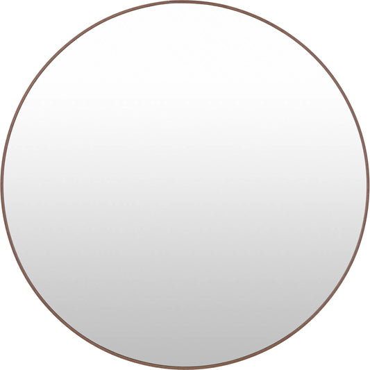 Aranya Round Accent Wall Mirror by Livabliss in natural. Made from aluminum in a unique style.