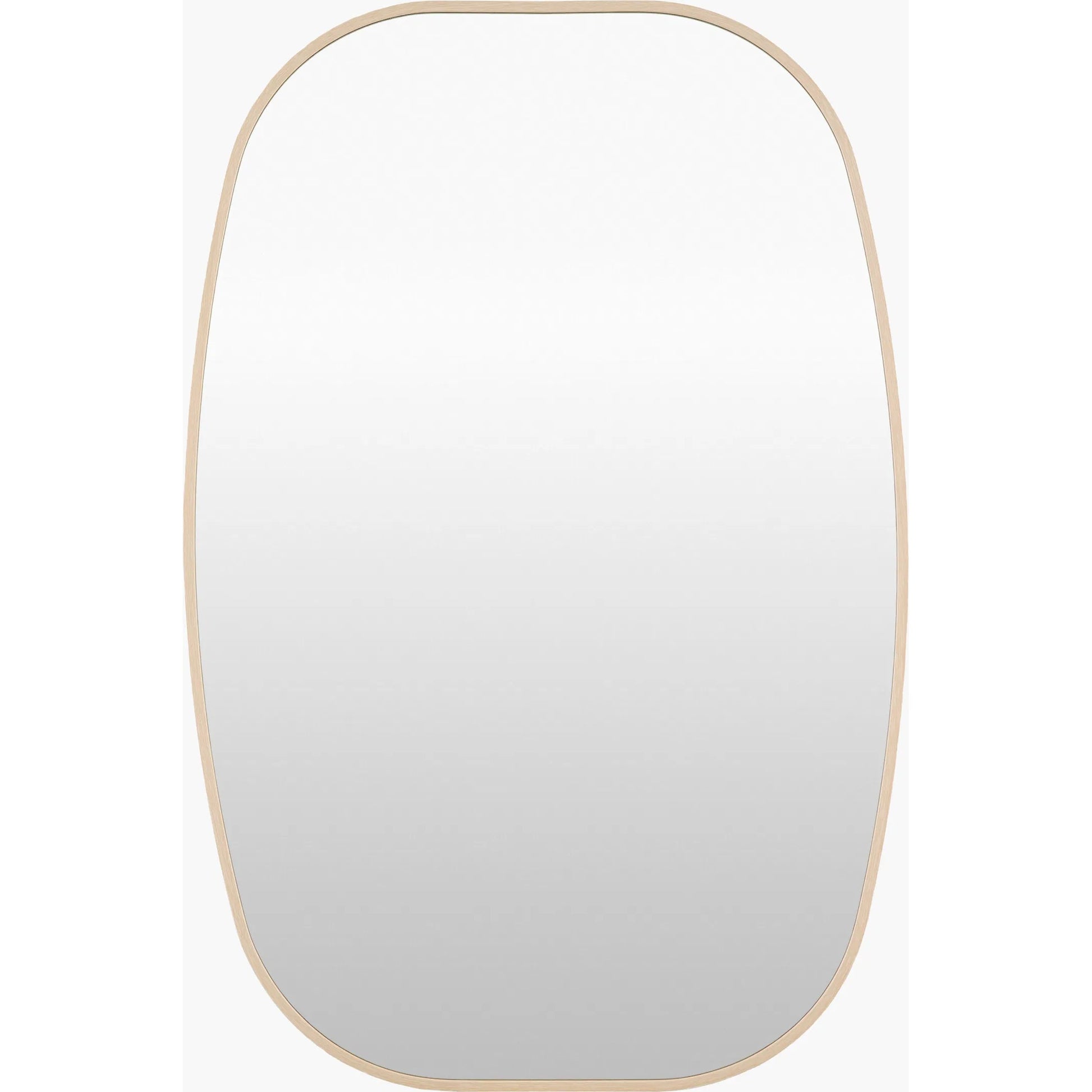 Aranya Accent Mirror Wall Decor by Livabliss in natural. Made from aluminum in a modern style.